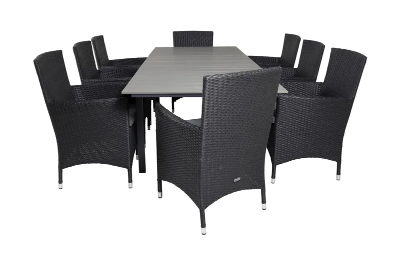 Levels Forlengbar Spisegruppe 160-240cm + 8 Malin Stoler, Natur