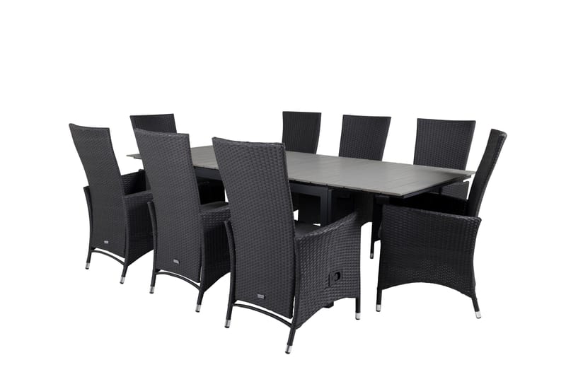 Levels Forlengbar Spisegruppe 160-240cm + 8 Padova Stoler, Natur