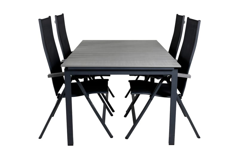 Levels Forlengbar Spisegruppe 160cm + 4 Albany Stoler, Brun/Hvit