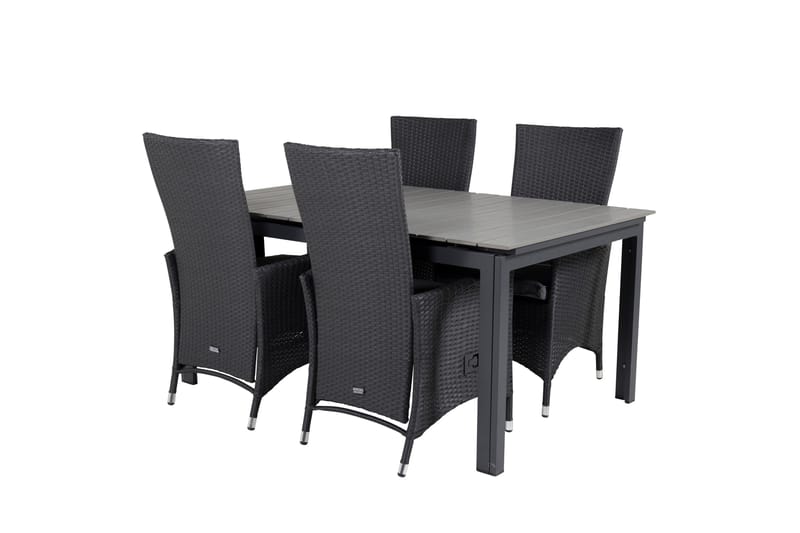 Levels Forlengbar Spisegruppe 160cm + 4 Padova Spisestoler, Natur