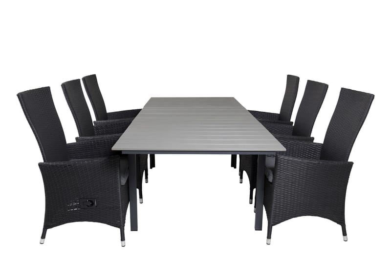 Levels Forlengbar Spisegruppe 160cm + 6 Padova Spisestoler, Natur