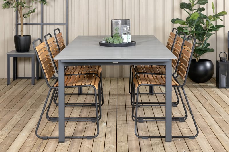 Levels Forlengbar Spisegruppe 224-324cm + 6 Bois Stoler Svar - Venture Home - Hagemøbler & utemiljø - Hagegruppe - Spisegrupper hage