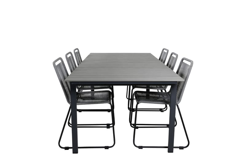 Levels Forlengbar Spisegruppe 224-324cm + 6 Lindos Stoler Sv - Venture Home - Hagemøbler & utemiljø - Hagegruppe - Spisegrupper hage