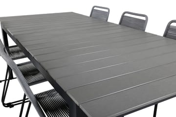 Levels Forlengbar Spisegruppe 224-324cm + 6 Lindos Stoler Sv - Venture Home - Hagemøbler & utemiljø - Hagegruppe - Spisegrupper hage
