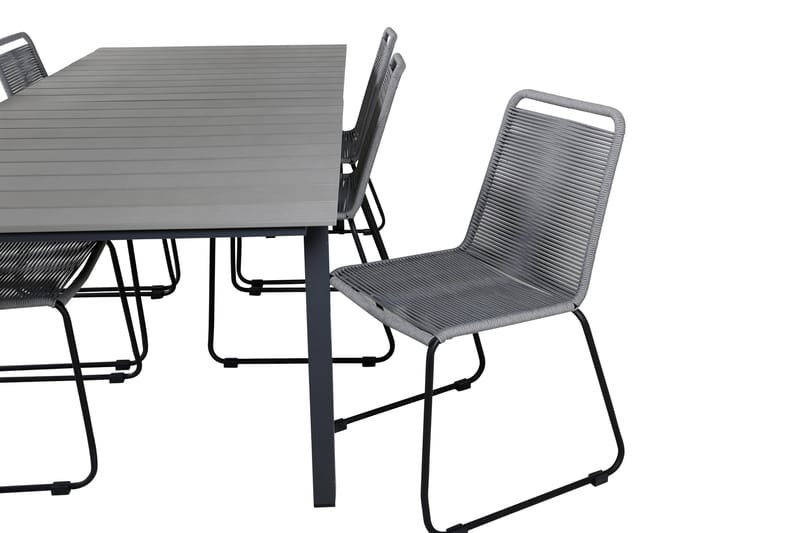 Levels Forlengbar Spisegruppe 224-324cm + 6 Lindos Stoler Sv - Venture Home - Hagemøbler & utemiljø - Hagegruppe - Spisegrupper hage