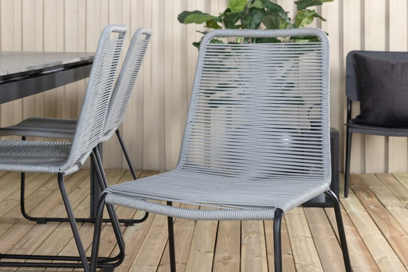 Levels Forlengbar Spisegruppe 224-324cm + 6 Lindos Stoler Sv - Venture Home - Hagemøbler & utemiljø - Hagegruppe - Spisegrupper hage