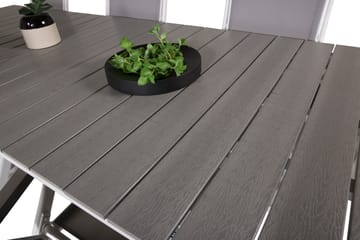 Levels Forlengbar Spisegruppe 224cm + 8 Albany Stoler - Grå/Hvit - Hagemøbler & utemilj�ø - Hagegruppe - Spisegrupper hage