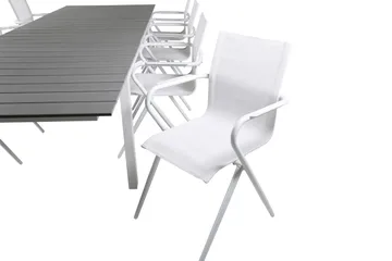 Levels Forlengbar Spisegruppe 229cm + 8 Alina Stoler - Svart/Grå - Hagemøbler & utemiljø - Hagegruppe - Spisegrupper hage