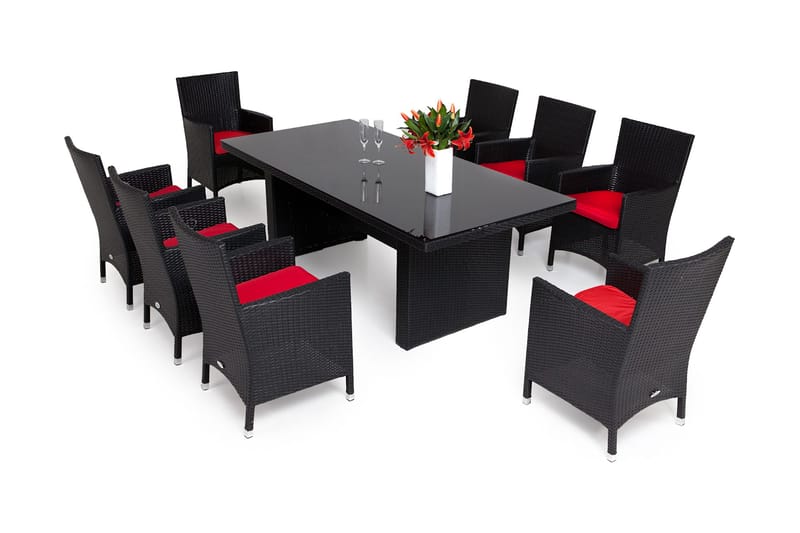 Majestic Spisegruppe 210+6 Thor Lyx Stoler, Svart