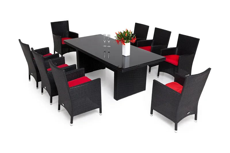 Majestic Spisegruppe 210+6 Thor Lyx Stoler, Svart