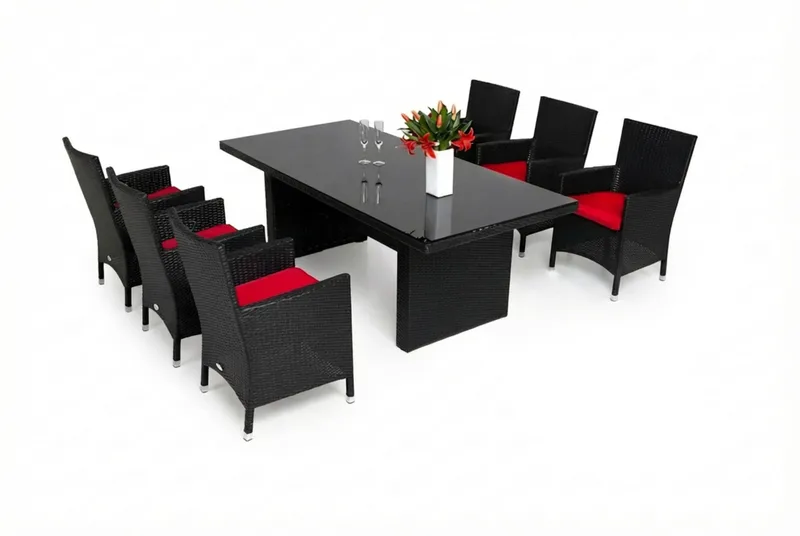 Majestic Spisegruppe 210+6 Thor Lyx Stoler, Svart