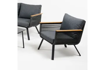 Malaga Soffgrup Svart - Hagemøbler & utemiljø - Hagegruppe - Spisegrupper hage