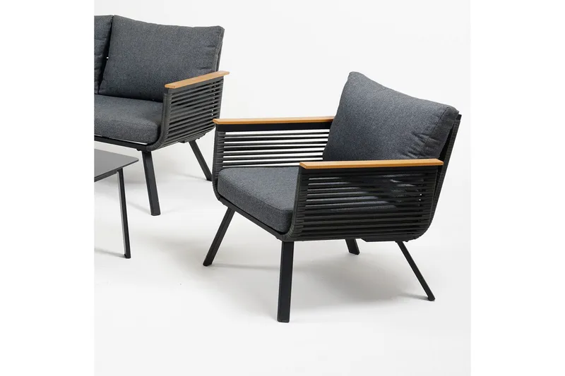 Malaga Soffgrup Svart - Hagemøbler & utemiljø - Loungemøbler - Loungegrupper