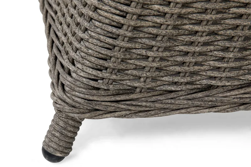 Marcus Spisegruppe 140 Rund + 4 Light Lenestoler m Pute - Grå - Hagemøbler & utemiljø - Hagegruppe - Spisegrupper hage