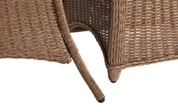 Marcus Spisegruppe 140 Rund + 4 Light Lenestoler m Pute - Natur - Hagemøbler & utemiljø - Hagegruppe - Spisegrupper hage