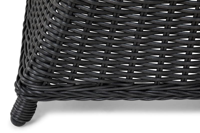 Marcus Spisegruppe 140 Rund + 6 Light Lenestoler m Pute - Svart - Hagemøbler & utemiljø - Hagegruppe - Spisegrupper hage