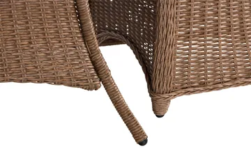 Marcus Spisegruppe 140 Rund + 6 Light Lenestoler m Pute - Natur - Hagemøbler & utemiljø - Hagegruppe - Spisegrupper hage