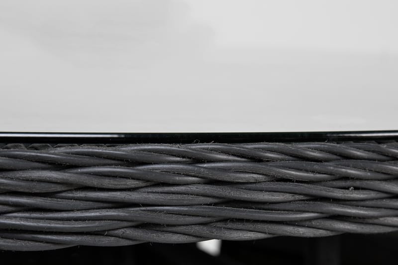 Marcus Spisegruppe 140 Rund + 6 Light Lenestoler m Pute - Svart - Hagemøbler & utemiljø - Hagegruppe - Spisegrupper hage