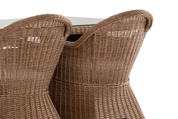 Marcus Spisegruppe 200 + 4 Light Lenestoler m Pute - Natur - Hagemøbler & utemiljø - Hagegruppe - Spisegrupper hage