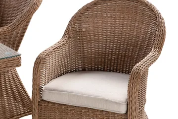 Marcus Spisegruppe 200 + 6 Light Lenestoler m Pute - Natur - Hagemøbler & utemiljø - Hagegruppe - Spisegrupper hage