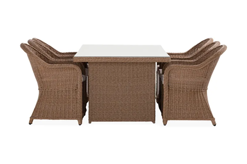 Marcus Spisegruppe 200 + 6 Light Lenestoler m Pute, Natur