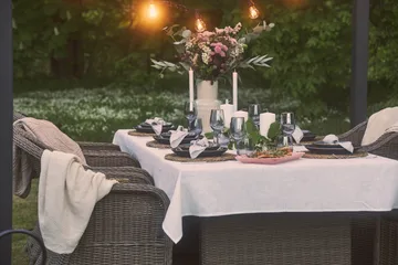 Marcus Spisegruppe 200 + 6 Light Lenetoler m Pute - Grå - Hagemøbler & utemiljø - Hagegruppe - Spisegrupper hage