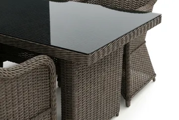 Marcus utendørs spisegruppe 160x90 cm med 4 Marcus Light utefåtöljer - Grå - Hagemøbler & utemiljø - Hagegruppe - Spisegrupper hage