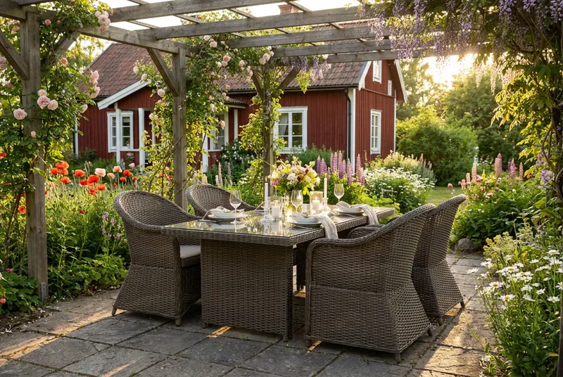 Marcus utendørs spisegruppe 160x90 cm med 4 Marcus Light utefåtöljer - Grå - Hagemøbler & utemiljø - Hagegruppe - Spisegrupper hage