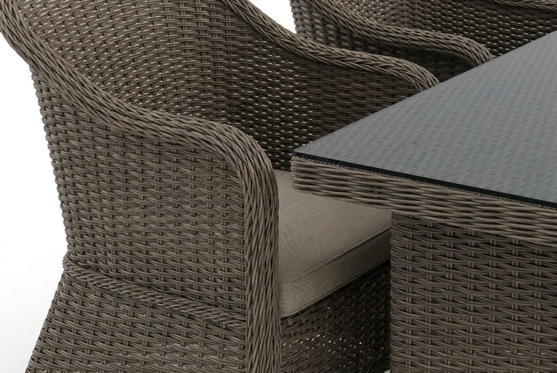 Marcus utendørs spisegruppe 160x90 cm med 4 Marcus Light utefåtöljer - Grå - Hagemøbler & utemiljø - Hagegruppe - Spisegrupper hage