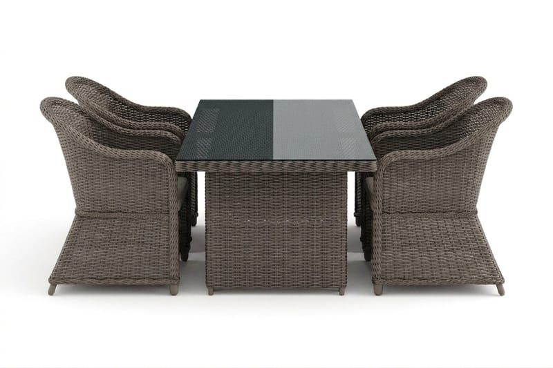 Marcus utendørs spisegruppe 160x90 cm med 4 Marcus Light utefåtöljer - Grå - Hagemøbler & utemiljø - Hagegruppe - Spisegrupper hage