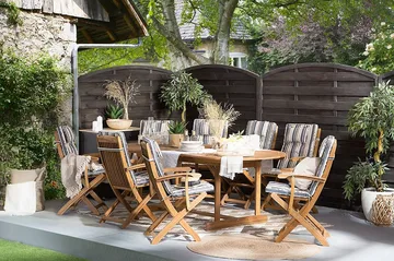 Maui Spisegruppe Med 8 Stoler - Tre / Natur - Hagemøbler & utemiljø - Hagegruppe - Spisegrupper hage