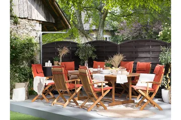 Maui Spisegruppe Med 8 Stoler - Tre / Natur - Hagemøbler & utemiljø - Hagegruppe - Spisegrupper hage