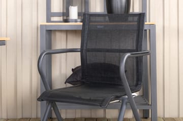 Mexico Forlengbar Spisegruppe 160cm + 4 Alina Stoler - Svart/Gul - Hagemøbler & utemiljø - Hagegruppe - Spisegrupper hage