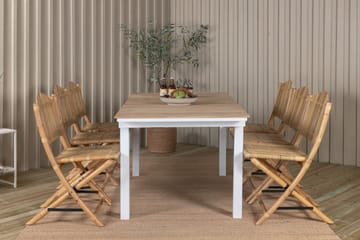 Mexico Forlengbar Spisegruppe 180-240cm + 6 Cane Stoler - Svart - Hagemøbler & utemiljø - Hagegruppe - Spisegrupper hage