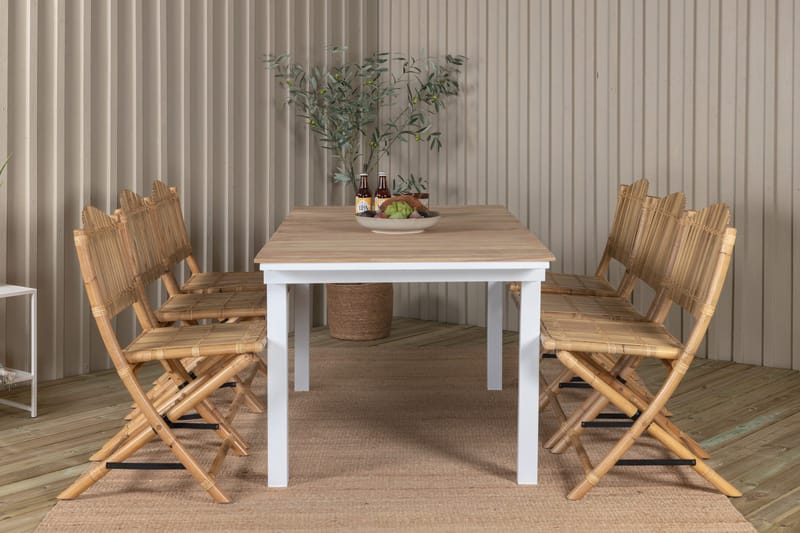 Mexico Forlengbar Spisegruppe 180-240cm + 6 Cane Stoler - Svart - Hagemøbler & utemiljø - Hagegruppe - Spisegrupper hage