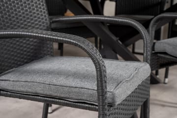 Mexico Spisegruppe Rund Ø140cm + 6 Anna Karmstoler - Natur - Hagemøbler & utemiljø - Hagegruppe - Spisegrupper hage