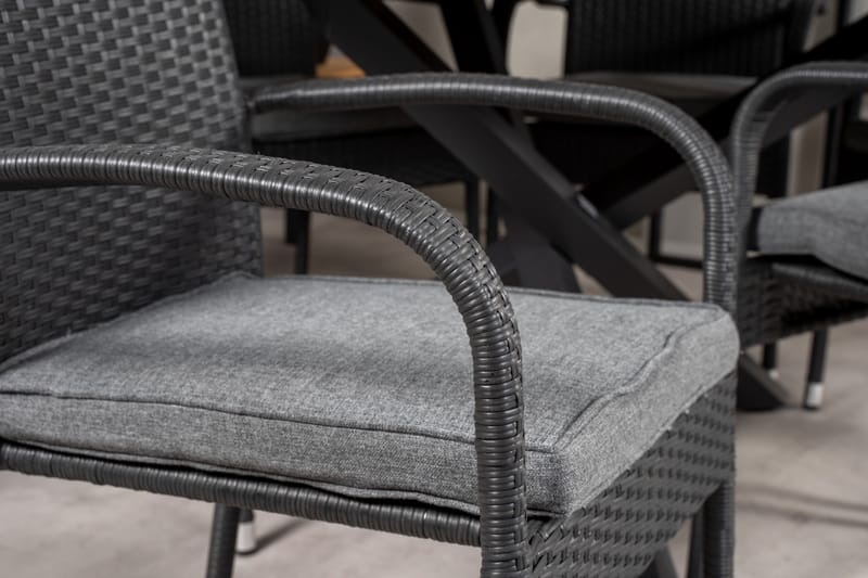 Mexico Spisegruppe Rund Ø140cm + 6 Anna Karmstoler - Natur - Hagemøbler & utemiljø - Hagegruppe - Spisegrupper hage