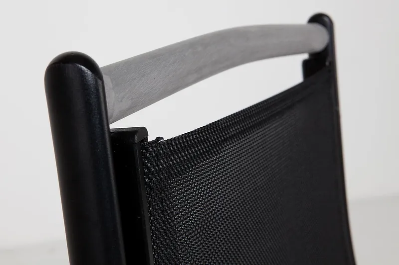 Monaco Spisegruppe 152-210+4 Posisjonsstoler Lyx - Svart - Hagemøbler & utemiljø - Hagegruppe - Spisegrupper hage