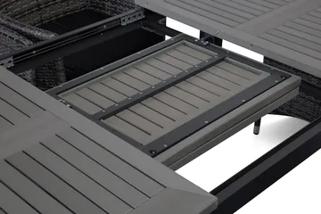 Monaco Spisegruppe 152-210+6 Jenny Regulerbare Stoler - Svart/Grå - Hagemøbler & utemiljø - Hagegruppe - Spisegrupper hage