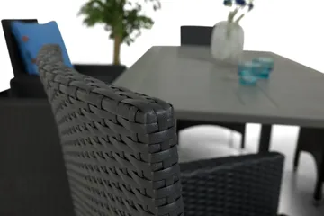 Monaco Spisegruppe 152-210+6 Thor Lyx Stoler - Svart - Hagemøbler & utemiljø - Hagegruppe - Spisegrupper hage