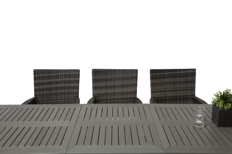 Monaco Spisegruppe 152-210+6 Thor Stoler - Svart/Grå - Hagemøbler & utemiljø - Hagegruppe - Spisegrupper hage