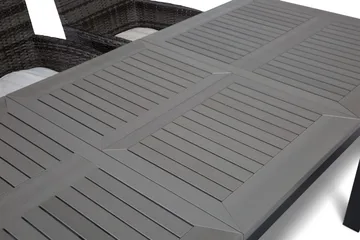 Monaco Spisegruppe 152-210+6 Thor Stoler - Svart/Grå - Hagemøbler & utemiljø - Hagegruppe - Spisegrupper hage