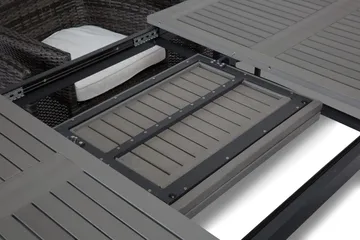 Monaco Spisegruppe 152-210+6 Thor Stoler - Svart/Grå - Hagemøbler & utemiljø - Hagegruppe - Spisegrupper hage