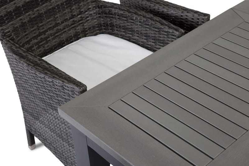 Monaco Spisegruppe 152-210+6 Thor Stoler - Svart/Grå - Hagemøbler & utemiljø - Hagegruppe - Spisegrupper hage