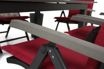 Monaco Spisegruppe 152-210+6 Posisjonsstoler - Svart - Hagemøbler & utemiljø - Hagegruppe - Spisegrupper hage