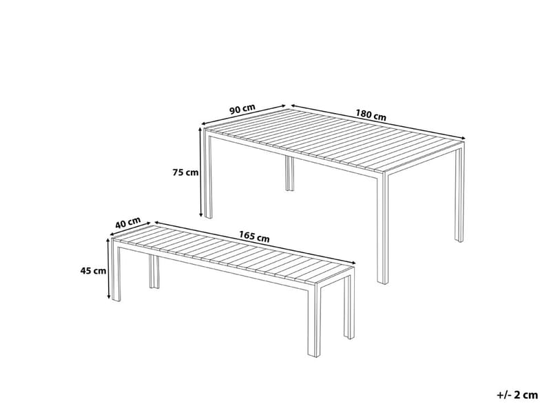 Nardo Spisegruppe - Grå - Hagemøbler & utemiljø - Hagegruppe - Spisegrupper hage