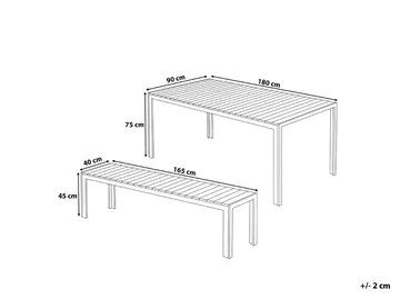 Nardo Spisegruppe - Tre / Natur - Hagemøbler & utemiljø - Hagegruppe - Spisegrupper hage