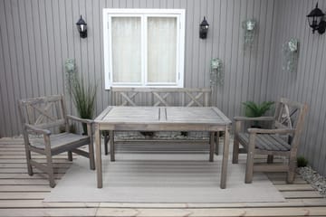 Olivo Spisegruppe + 2 Stoler + Benk - Grå - Hagemøbler & utemiljø - Hagegruppe - Spisegrupper hage