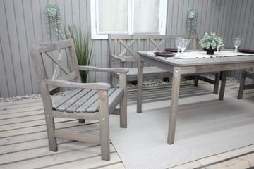 Olivo Spisegruppe + 2 Stoler + Benk - Grå - Hagemøbler & utemiljø - Hagegruppe - Spisegrupper hage