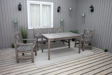 Olivo Spisegruppe + 2 Stoler + Benk - Grå - Hagemøbler & utemiljø - Hagegruppe - Spisegrupper hage